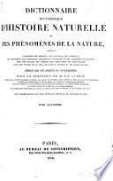 Dictionnaire pittoresque d'histoire naturelle et des phénomènes de la nature
