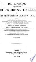 Dictionnaire pittoresque d'histoire naturelle, et des phʹenomènes de la nature