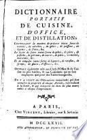 Dictionnaire portatif de cuisine, d'office et de distillation