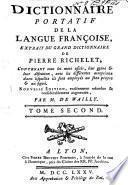 Dictionnaire portatif de la langue francoise extrait du grand dictionnaire de Pierre Richelet