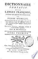 Dictionnaire portatif de la langue françoise