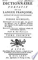 Dictionnaire portatif de la langue francʹaise