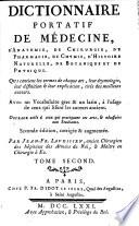 Dictionnaire portatif de médecine, d'anatomie, de chirurgie, de pharmacie, de chymie, d'histoire naturelle, de botanique et de physique