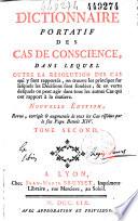 Dictionnaire portatif des cas de conscience