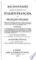Dictionnaire portatif et de prononciation, italien-français, et français-italien