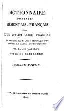 Dictionnaire portatif piémontais-français suivi d'un vocabulaire français des termes usités dans les arts et métiers, par ordre alphabétique et de matières, avec leur explication