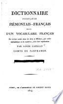 Dictionnaire portatif piémontais-français suivu d'un vocabulaire français des termes usités dans les Arts et Métiers ..
