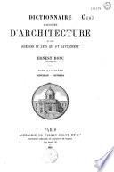 Dictionnaire raisonné d'architecture