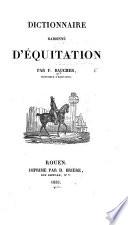 Dictionnaire raisonné d'équitation