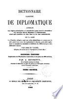 Dictionnaire raisonne de diplomatique contenant les regles principales et essentielles pour servir ... par A. Bonnetty
