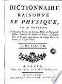 Dictionnaire raisonné de physique