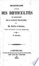 Dictionnaire raisonné des difficultés et exceptions de la langue française