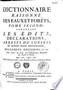 Dictionnaire raisonné des eaux et forêts