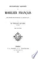 Dictionnaire raisonné du mobilier français de l'époque Carlovingienne à la Renaissance