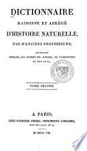 Dictionnaire raisonné et abrégé d'histoire naturelle