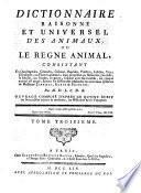 Dictionnaire raisonné et universel des animaux ou règne animal