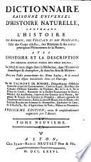Dictionnaire Raisonné Universel D'Histoire Naturelle