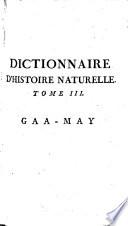 Dictionnaire raisonné universel d'histoire naturelle