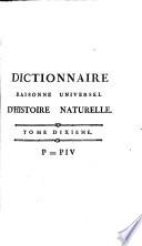 Dictionnaire raisonné, universel d'histoire naturelle