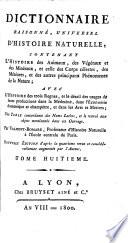 Dictionnaire raisonné, universel d'histoire naturelle