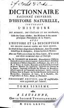 Dictionnaire raisonné universel d'histoire naturelle