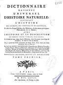 Dictionnaire raisonne universel d'histoire naturelle