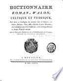 Dictionnaire roman, walon, celtique et tudesque