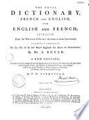 Dictionnaire royal françois-anglois, et anglois-françois