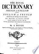 Dictionnaire royal françois-anglois et anglois-françois