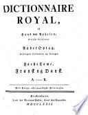 Dictionnaire Royal. Fransk og dansk. Dansk og fransk