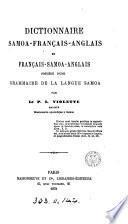 Dictionnaire samoa-français-anglais et français-samoa-anglais