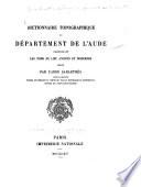 Dictionnaire topographique du département de l'Aude