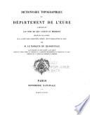 Dictionnaire topographique du département de l'Eure