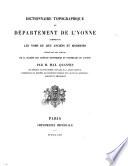 Dictionnaire topographique du département de l'Yonne