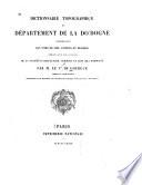 Dictionnaire topographique du département de la Dordogne