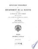 Dictionnaire topographique du département de la Mayenne