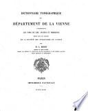 Dictionnaire topographique du département de la Vienne