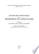 Dictionnaire topographique du Département de Saône-et-Loire