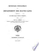 Dictionnaire topographique du département des Hautes-Alpes