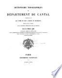 Dictionnaire topographique du département du Cantal