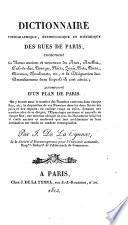 Dictionnaire topographique, étymologique et historique des rues de Paris