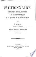 Dictionnaire topographique, historique, généalogique et bibliographique de la province et du diocèse du Maine