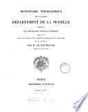 Dictionnaire topographique ... Moselle