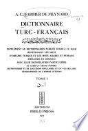 Dictionnaire turc-franc̦ais