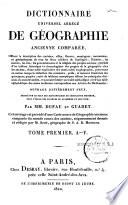 Dictionnaire universel abrégé de géographie ancienne comparée