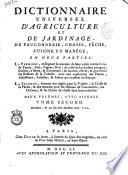 Dictionnaire universel d'agriculture et de jardinage, de fauconnerie, chasse, pêche, cuisine et manège