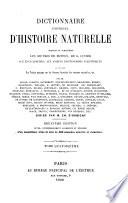 Dictionnaire universel d'histoire naturelle