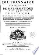 Dictionnaire universel de mathématique et de physique 2 tom