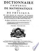 Dictionnaire universel de mathématique et de physique