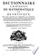 Dictionnaire Universel De Mathématique Et De Physique